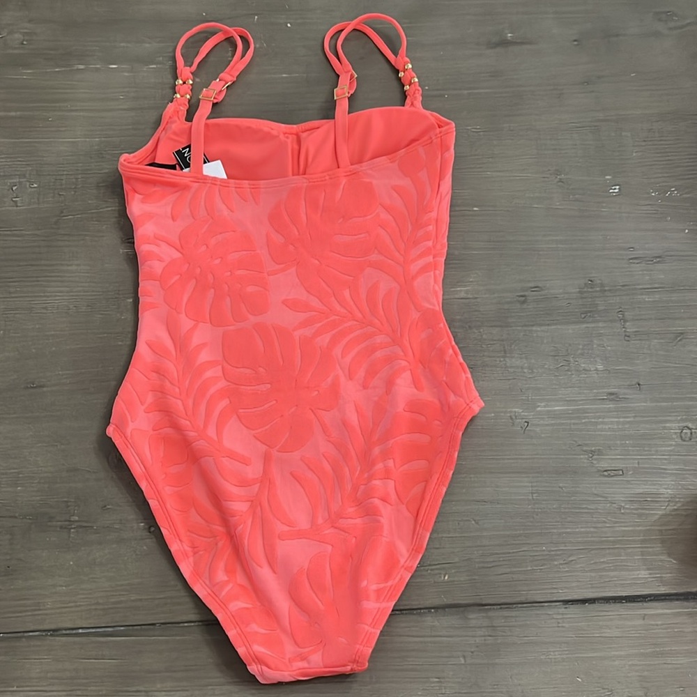 La Blanca One Pieces Island Palm Coral Swimsuit New Tummy Control 50SPF - Picture 8 of 13